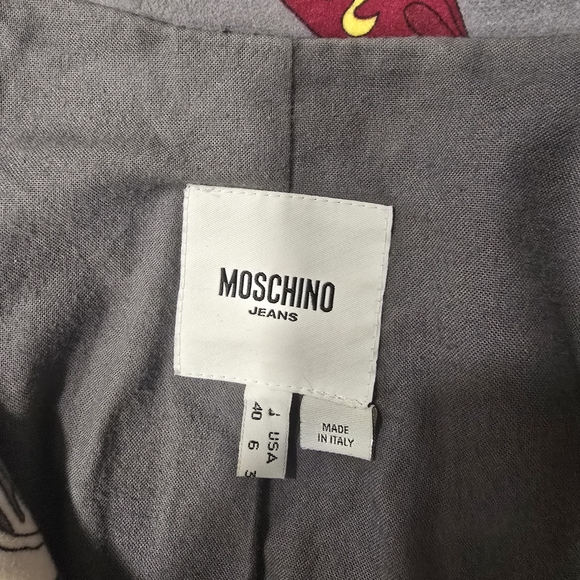 Moschino Women's Candy Wrapper Multicolor Graphic Blazer Size 6 P2P 18 - Picture 3 of 4